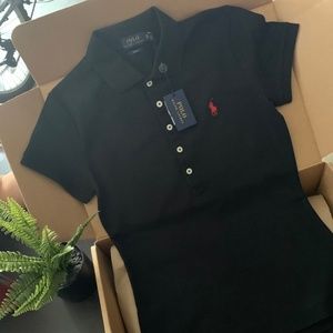 Ralph Lauren Womens Slim Fit Stretch Polo Shirt
